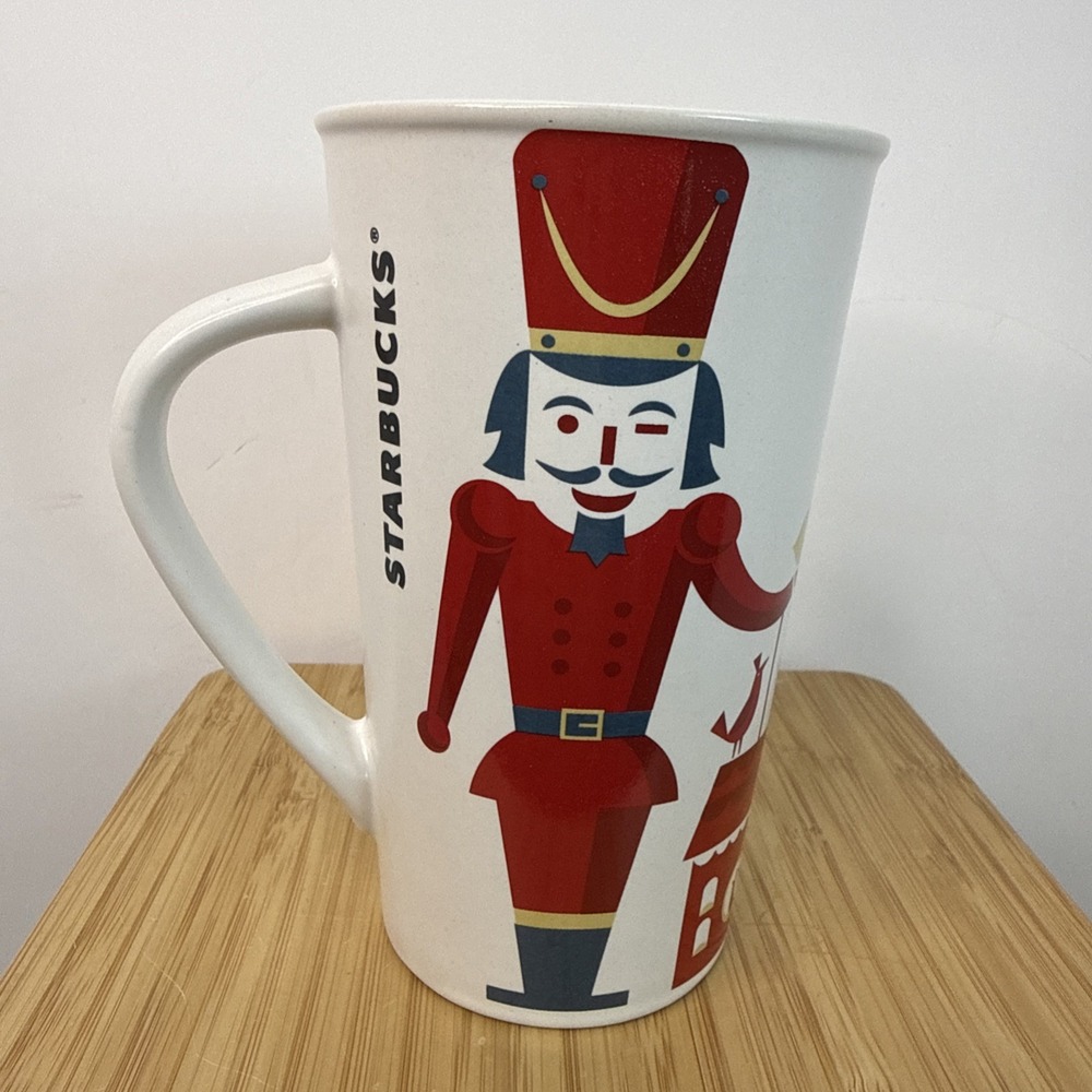 Large Tall Starbucks Coffee Mug Christmas Nutcracker Holiday Cup 2012